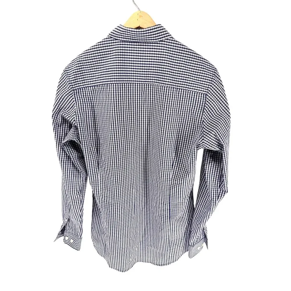 Antigua ECU Pirates Purple Plaid Button Up Shirt Men's M Gameday Tailgate